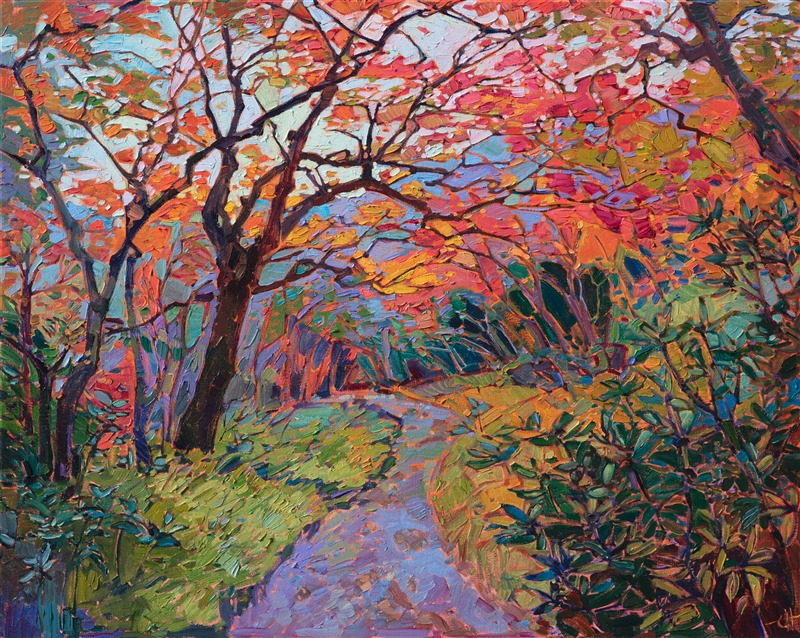Autumn Verdure - Contemporary Impressionism Paintings by Erin Hanson