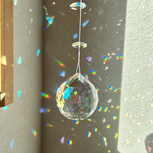 40mm＊オーロラ＊豪華なサンキャッチャー＊長さが選べる