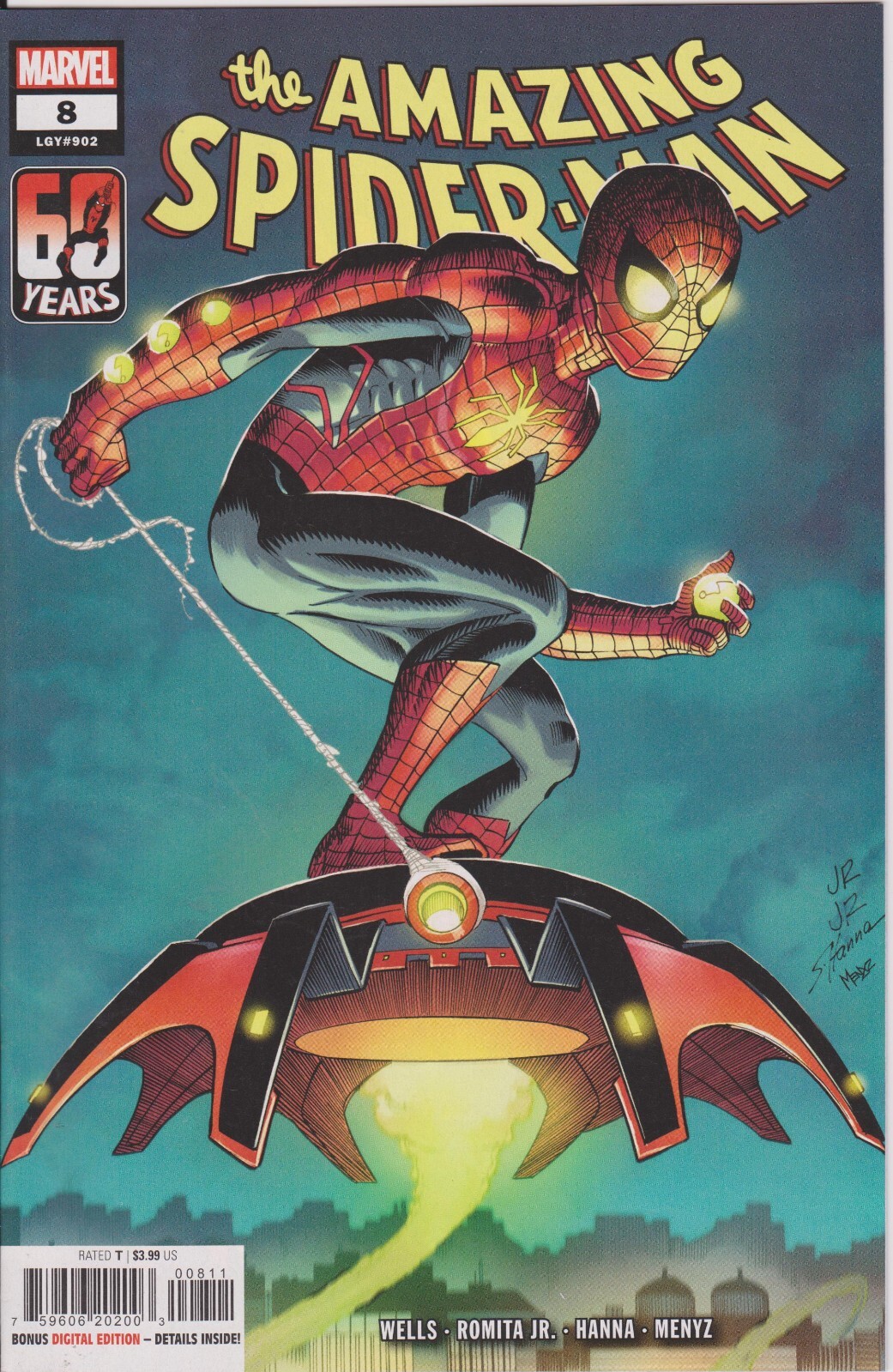 Amazing Spider-Man Issue #8 Comic Book. Vol 6. Zeb Wells. Romita