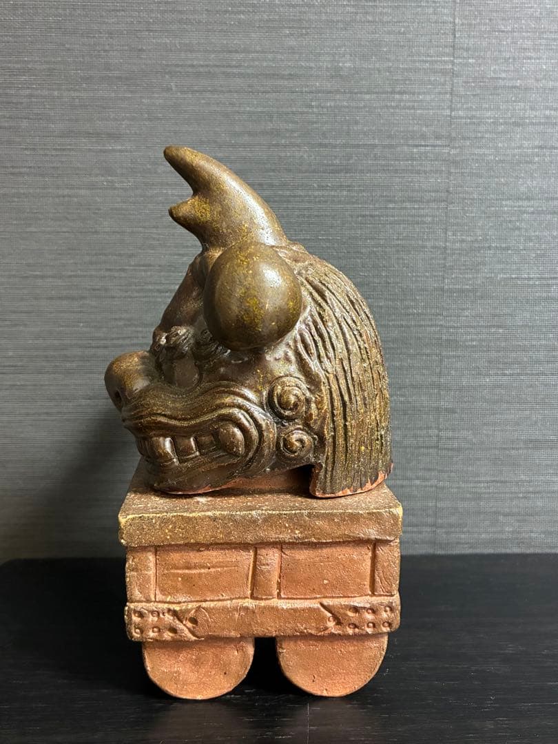 唐津くんち 青獅子 唐津焼中野窯 香炉 美術品・アンティーク・コレクション