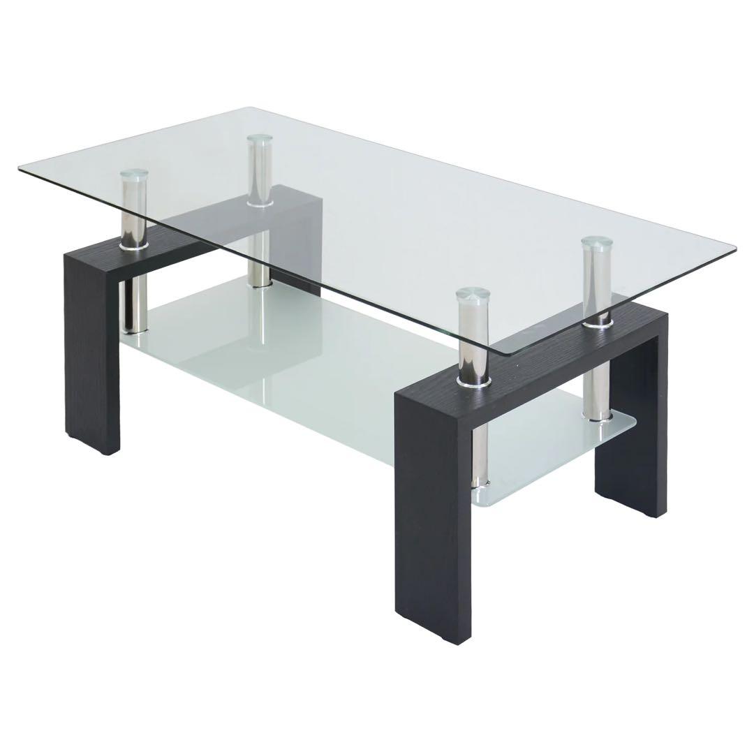 ガラステーブル　ローテーブル 楽天市場】HOMOOI ローテーブル センターテーブル ガラス 二段収納