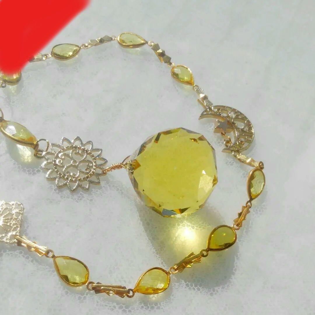 サンキャッチャー♡ハンドメイド「お日様とお月様とお星様♡」 サンキャッチャー♡ハンドメイド「お日様とお月様とお星様♡」 サン